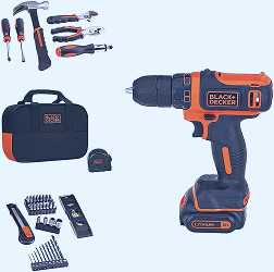 BLACK+DECKER 12V MAX Drill & Home Tool Kit, 60-Piece (BDCDD12PK) - -  Amazon.com